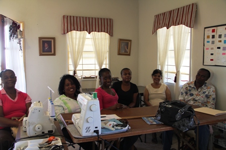 Participants at the three-week Industrial Sewing Workshop at Ramsbury