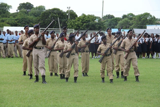 Members of the Cadet Corp on parade
