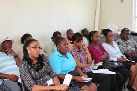Participants from St. Kitts and Nevis at the two-day workshop on Fisheries Quality Control sponsored by the Department of Fisheries (NIA) and the Japanese International Cooperation Agency