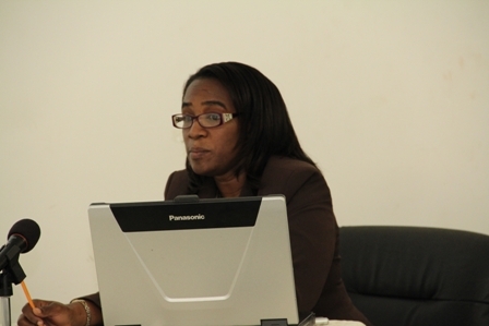 Environmental Officer in the Department of Physical Planning, Natural Resources and Environment Ms. Claudia Walwyn