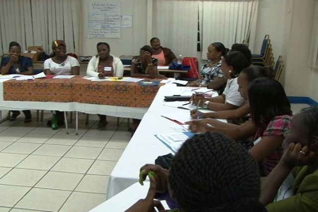 A section of participants in attendance at the second ongoing Sisters Informing Sisters about Topics on AIDS (SISTA) workshop at the Red Cross Conference Room in Charlestown, Nevis