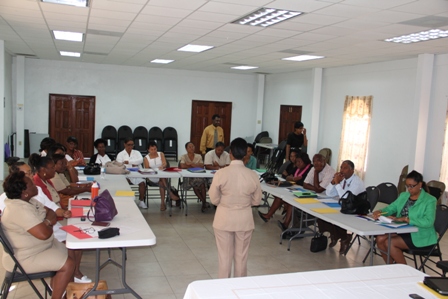 Photo caption: Participants at the Pan American Health Organization and Nevis Island Administration sponsored Human Papilloma Virus and Vaccine Acceptability Study Workshop at the St. Paul’s Anglican Church conference room on January 29, 2014