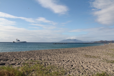 Nevis boasts of sprawling vistas of sandy beaches and warm sunshine. The view at Pinneys Beach (file photo)