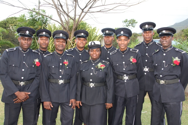 Police Constables of the Royal St. Christopher and Nevis Police Force, Nevis Division nominated from various Departments, for the title of Constable of the Year 2013 at the Occasions Entertainment Arcade, the venue for the Police Constable Awards Ceremony and Dinner on March 01, 2014