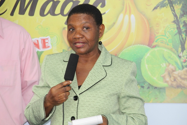 Principal Education Officer in the Department of Education Mrs Palsy Wilkin at a brief ceremony hosted on May 29, 2014 at the TDC conference room located at Pinney’s Industrial Estate