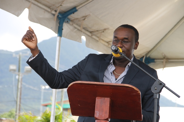 Founder of Tempo Networks Frederick A. Morton Jr. (“Mr. Tempo”) announcing partnership with Nevis Island Administration at the Ministry and Department of Agriculture’s annual Agriculture Open Day on March 26, 2014