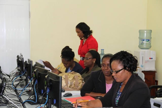 Another section of Budget personnel in the Nevis Island Administration during a training exercise at the Ministry of Finance conference room on June 04, 2014