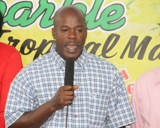 Anthony Sutton Operations Manager of St. Kitts Bottling Company at a brief ceremony hosted on May 29, 2014 at the TDC conference room located at Pinney’s Industrial Estate