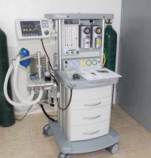 The newly commissioned state-of-the-art anaesthesia machine at the Alexandra Hospital