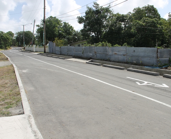 A section of the completed Hamilton Road project