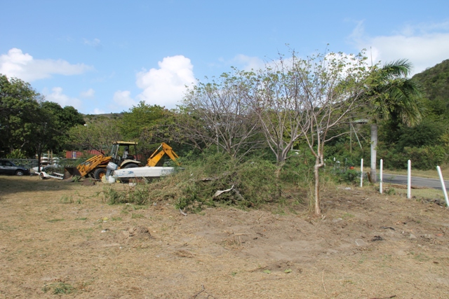 Clearing of the venue for the first Nevis Blues Festival at Oualie Bay scheduled for April 16, 17 and 18, 2015