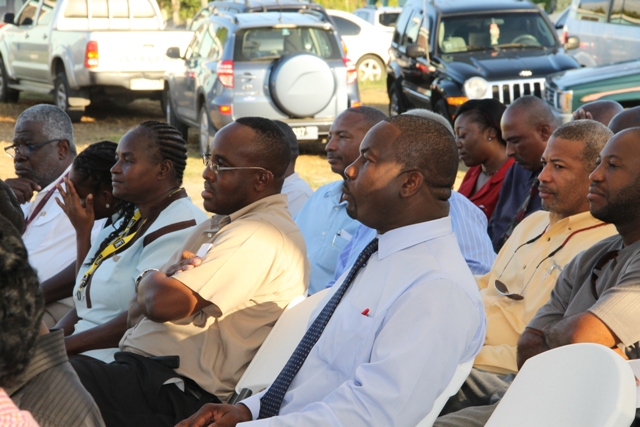 A section of persons at the Opening and Renaming Ceremony of the Hamilton Road at Bocco Park on February 03, 2015