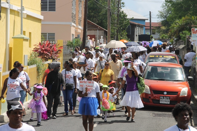 Child Month Parade winding through the streets of Charlestown on June 12, 2015
