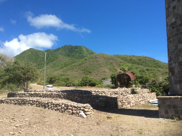 Completed dry stonewalls at New River Estate, part of the Ministry of Tourism’s New River Rehabilitation project