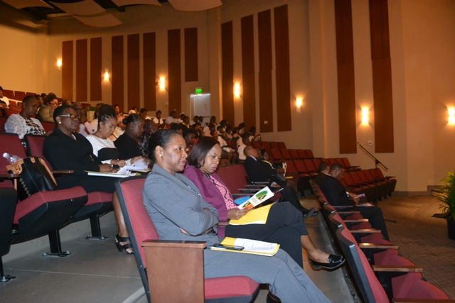 A section of attendees at the Nevis Island Administration’s 9th Annual Consultation on the Economy on September 24, 2015 at the Nevis Performing Arts Centre