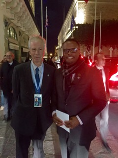 Minister of Foreign Affairs the Hon. Mark Brantley with Canadian Foreign Affairs Minister Stéphane Dion