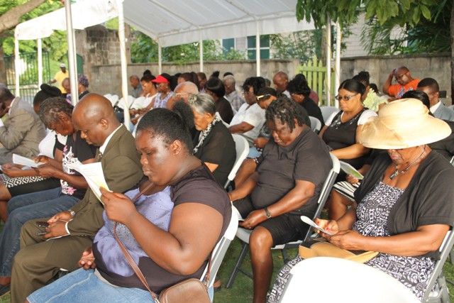 A section of persons attending the 46th annual Memorial Service at the Hamilton Museum Grounds, in observance of the MV Christena Disaster