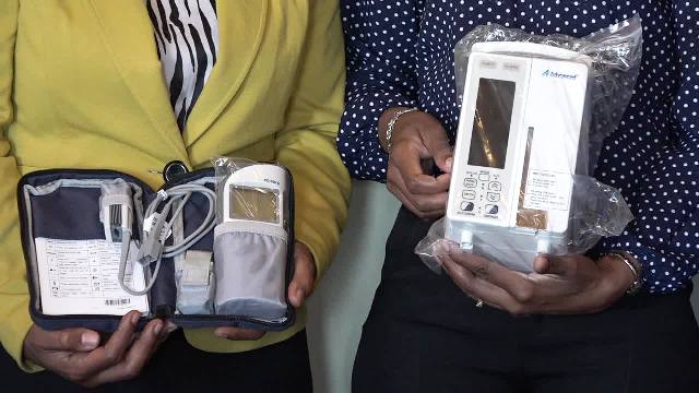 A Pulse Oximeter and an Infusion Pump donated to the Paediatric Ward by the Paediatric Assistance League of St. Kitts and Nevis at the hospital’s conference room on October 18, 2016