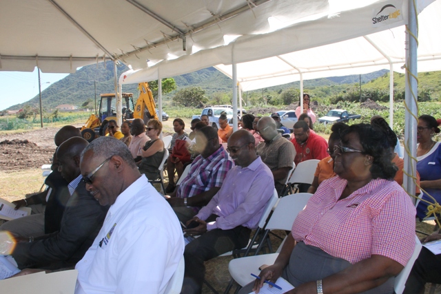 A section of invited guest at the ground breaking ceremony for the Cedar View Housing Development at Maddens on February 24, 2017