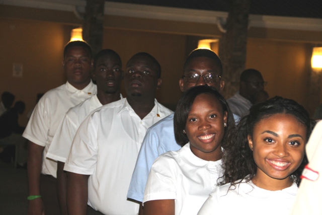 Members of the Literary and Debating Society of the Nevis Sixth Form College who will represent Nevis at the opening ceremony for the 45th annual Leeward Islands Debating Competition on February 23, 2017 at the at the Nevis Performing Arts Centre
