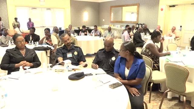 A section of participants at Part 2 of a Crime Symposium Workshop at the Four Seasons Resort, Nevis, hosted by the Ministry of National Security on March 02, 2017