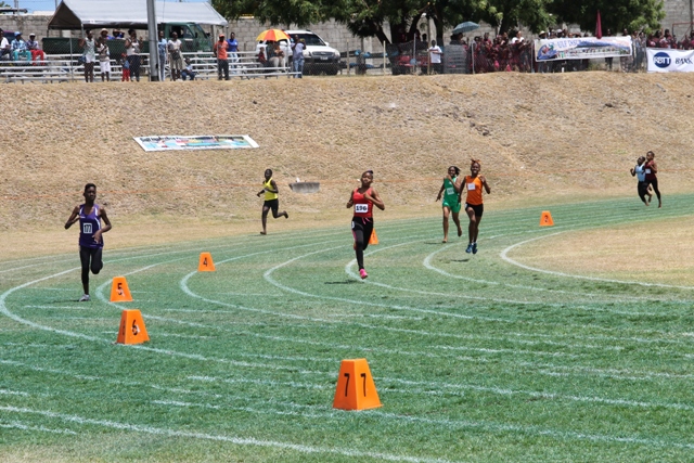 Athletes racing at the Gulf Insurance Primary School Championships dubbed “Mini Olympics” at the Elquemedo T. Willett Park in Charlestown, Nevis (file photo)