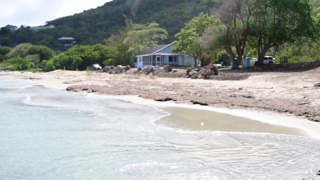 The area earmarked for a new water taxi pier on Oualie Beach at Jones Estate