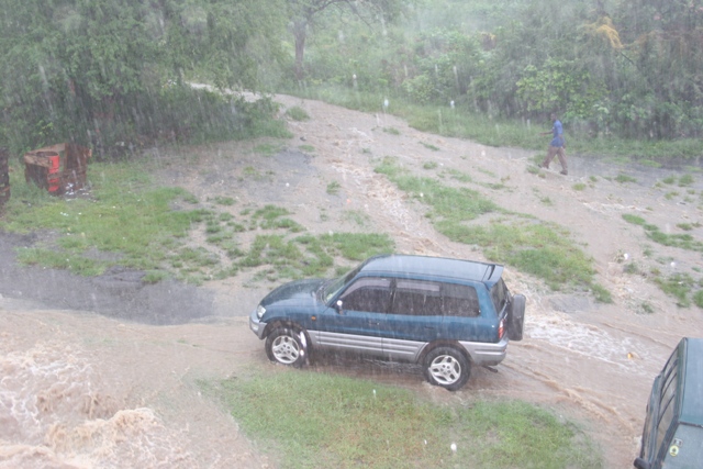A flooded area on Nevis after excessive rainfall (file photo)