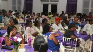 A section of seniors at the Gala and Awards Ceremony hosted by the Ministry of Social Development, Social Services Department Seniors Division at the Occasions Entertainment Arcade on October 31, 2017