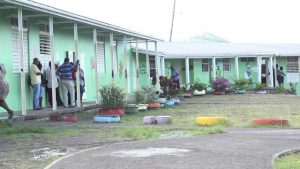 Voters in the Nevis Island Assembly Elections at the Ivor Walters Primary School polling station on December 18, 2017