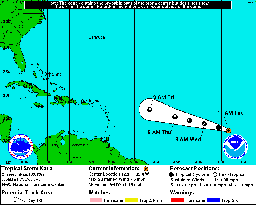 Tropical Storm Katia (http://www.nhc.noaa.gov)