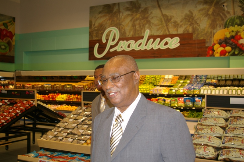 Premier Parry touring the new supermarket