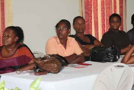 Some of the Single Parents at the Workshop hosted for them by the Single Parents Support Group of the Social Services Department, Nevis Island Administration