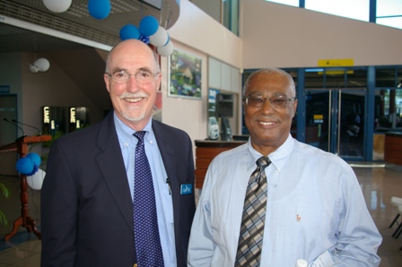 Cape Air President, Mr.Dave Bushy and Premier of Nevis, Hon.Joseph Parry 