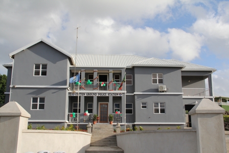 A frontal view of the new Cotton Ground Police Station from the Island Main Road