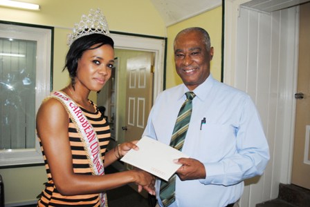 Premier of Nevis, Hon. Joseph Parry and Miss Caribbean Culture Queen Miss Oneka Mc Koy