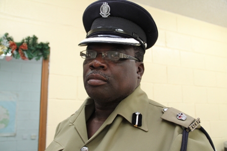 Officer in Charge of the of the Royal St. Christopher and Nevis Police Force Nevis Division Superintendent Hilroy Brandy