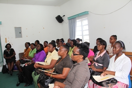 Participants and facilitators at the UNESCO sponsored two-day Autism Project Workshop held at the Department of Education on Nevis