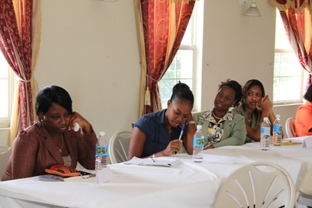 New entrants in the Public Service on Nevis at a two day Customer Service Workshop hosted by the Human Resource Department, Premiers Ministry in the Nevis Island Administration and facilitated by Hospitality Training Consultant Ms. Elmeader Brookes