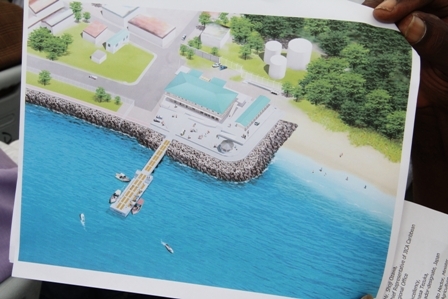 An artist’s impression of the New Charlestown Community Fisheries Complex at Gallows Bay