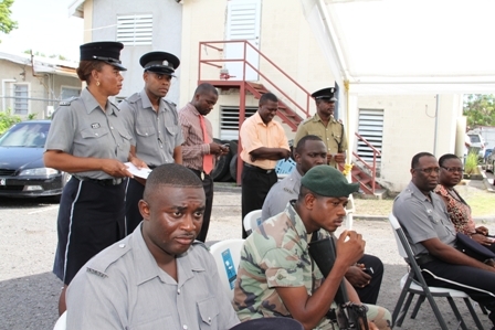 Other Police Officers present at the handing over ceremony of vehicles to the Royal St. Christopher and Nevis Police Force Nevis Division