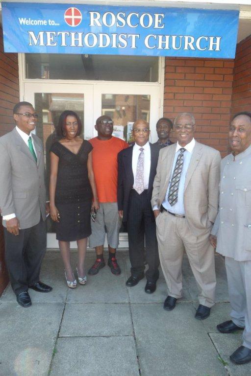 Nevis delegation at Roscoe Methodist Church