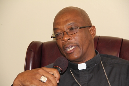 Bishop of St. Johns/Basseterre the Most Reverend Kenneth Richards accompanied the new Vatican Ambassador to the Federation during a courtesy call on the Acting Prime Minister Hon. Hensley Daniel. He is based in Antigua