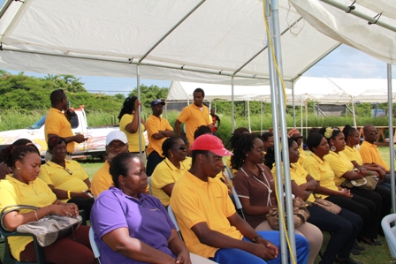 A section of workers at the Nevis Craft House and the Ministry of Trade