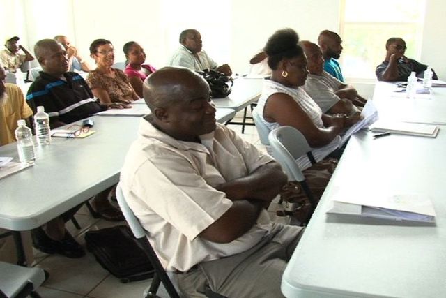A section of taxi and tour operators at the Taxi and Tour Operators Seminar hosted by the Ministry of Tourism in the Nevis Island Administration