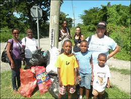 People of Nevis calm and happy