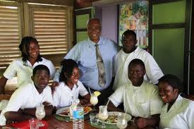 Premier with Nevis Sixth Form College Students