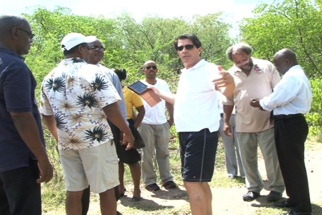 Executives of Canadian Global Investments with on a site visit to Pembroke Estate with stake holders in the Nevis Island Administration