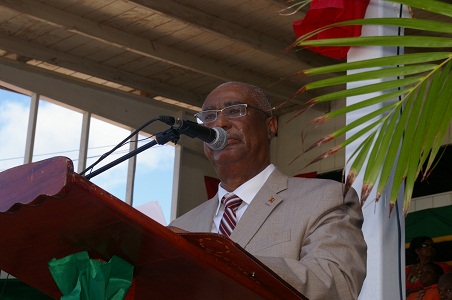  Premier of Nevis, Hon. Joseph Parry during the 29th Independence ceremony 