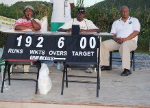 L-R Sports Director,Trevor Chapman, Permanent Secretary of Sports Mr. Alsted Pemberton and Premier of Nevis and Minister of Sports, Hon. Joseph Parry